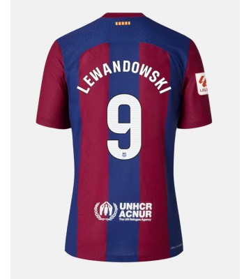 Barcelona Robert Lewandowski #9 Replika Hjemmebanetrøje Dame 2023-24 Kortærmet
